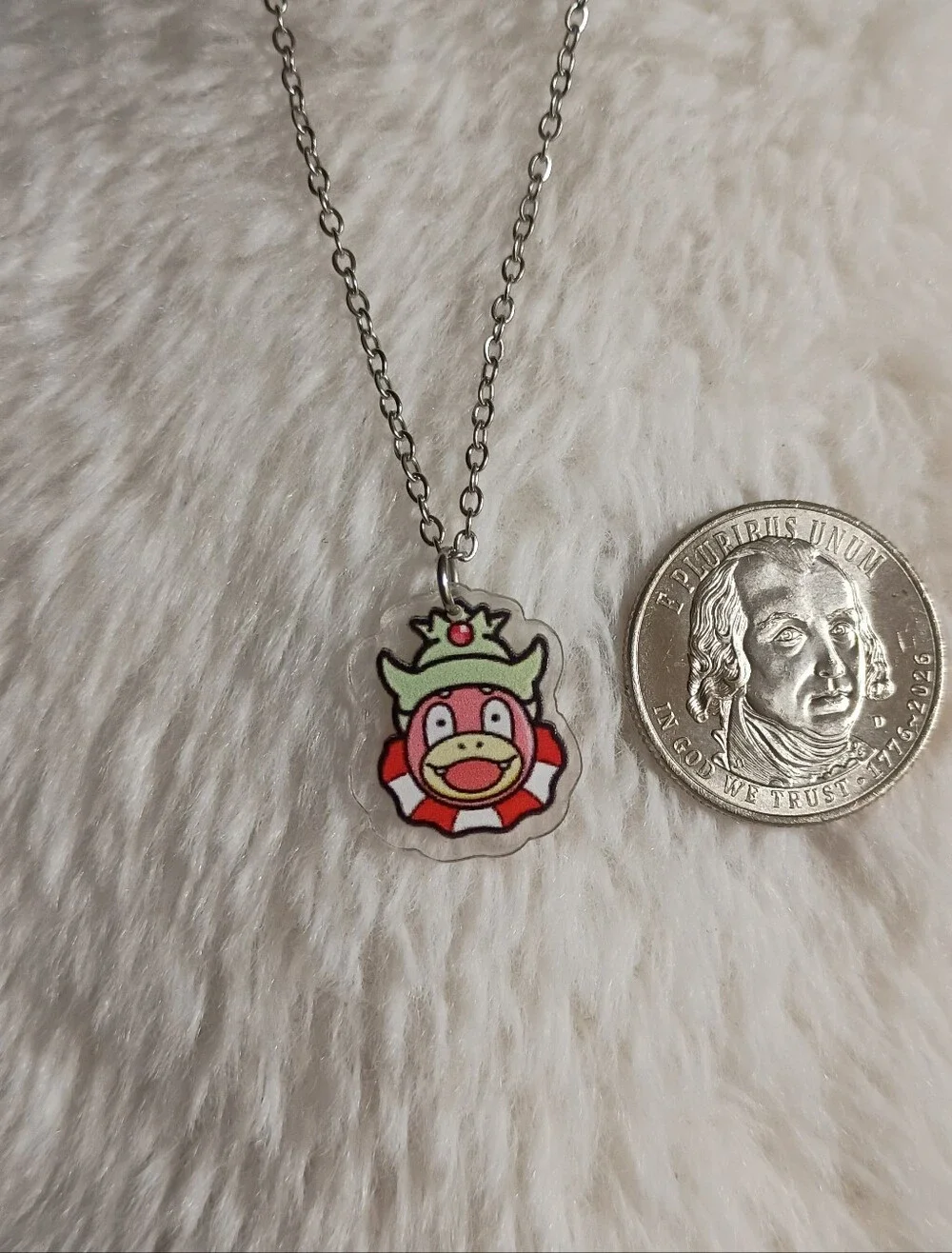 🌻 Pokemon Unisex Slowking Acrylic Stainless Steel Necklace